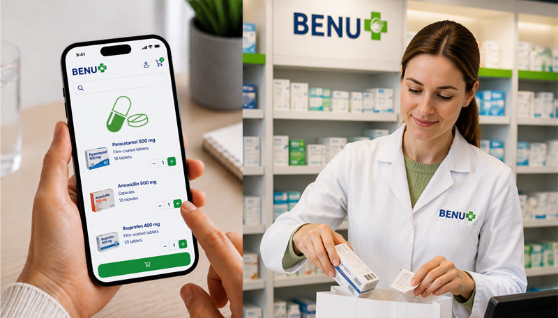 BENU Online reservatie voor geneesmiddelen op voorschrift Réservation en ligne de médicaments sur ordonnance