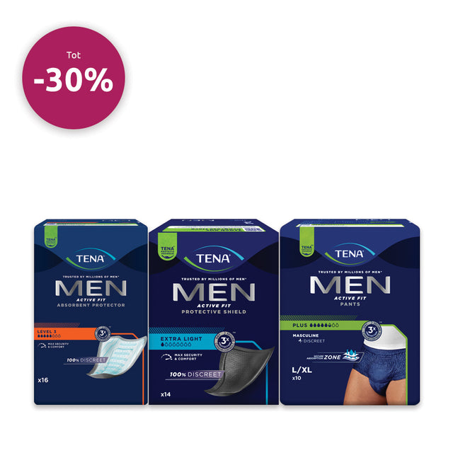 BENU TENA Men 30% Korting Remise Discount Incontinentie Incontinence